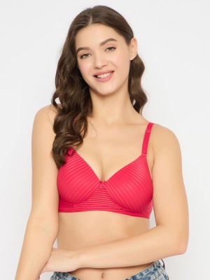 Clovia Women T-Shirt Lightly Padded Bra(Red)