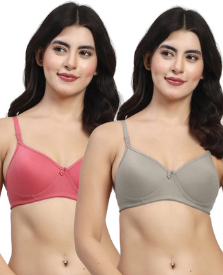 LILY maofcigamMino Women Everyday Heavily Padded Bra(Grey, Pink)