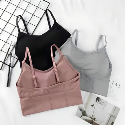 Narogami Unique Desing Women Sports Lightly Padded Bra(Multicolor)