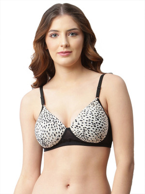 Cukoo Nylon Everyday Bra Women T-Shirt Lightly Padded Bra(Black)