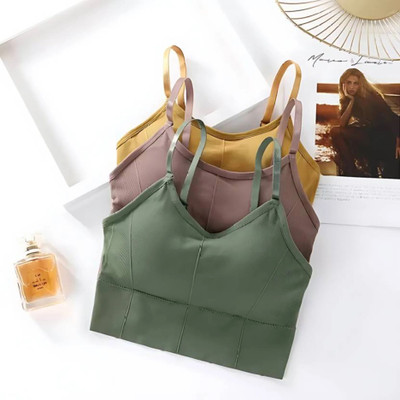 MAHEK CREATIVE Women Cami Bra Lightly Padded Bra(Yellow, Green, Pink)