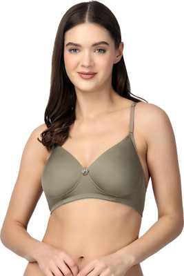 Floret Convertible Straps T-Shirt Bra Lighly Padded & Medium Coverage Women T-Shirt Lightly Padded Bra(Green)