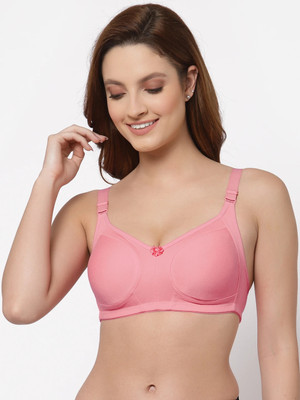Floret Women Minimizer Bra Non Padded & Full Coverage Women Minimizer Non Padded Bra(Pink)