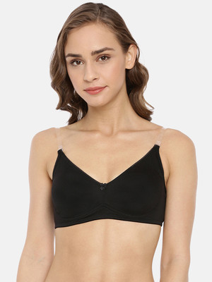 Macrowoman W-Series Women T-Shirt Non Padded Bra(Black)