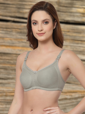 Floret Women Minimizer Bra Non Padded & Full Coverage (Iceberg) Women Minimizer Non Padded Bra(Grey)
