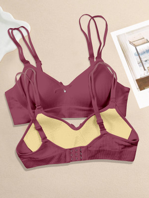 NAGARVEL CREATION A/309-MRN-P01-36 Women Push-up Lightly Padded Bra(Maroon)