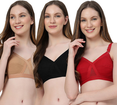 LILY C8811 Women Minimizer Non Padded Bra(Brown, Black, Maroon)