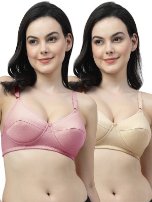 Shyam Sons FLAIR ManviFoam Women Everyday Lightly Padded Bra(Pink, Beige)