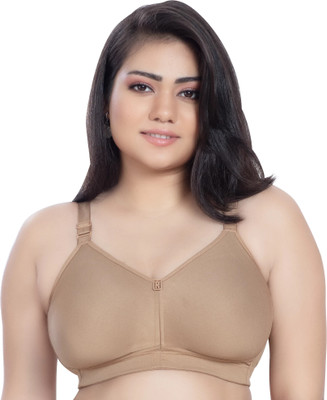 Trylo Women Full Coverage Non Padded Bra(Beige)
