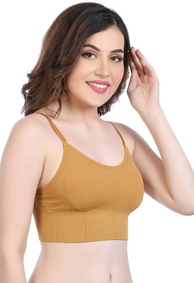 Vinbila Women Sports Lightly Padded Bra(Yellow)