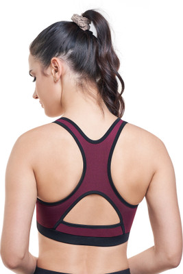 SKDREAMS Women Sports Non Padded Bra(Maroon)
