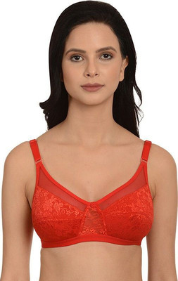 Anantafashion Women T-Shirt Lightly Padded Bra(Red)