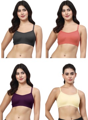 LILY 3321 Women Sports Non Padded Bra(Black, Pink, Green, Purple)