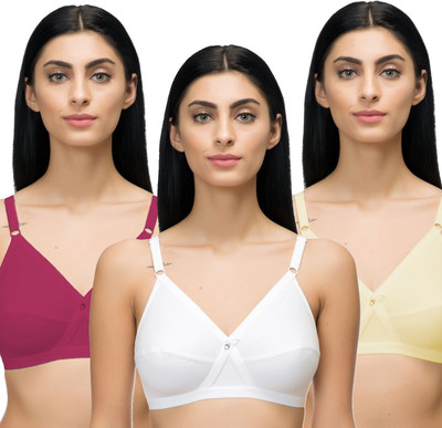 Arise Beauty Women Everyday Non Padded Bra(White, Beige, Purple)