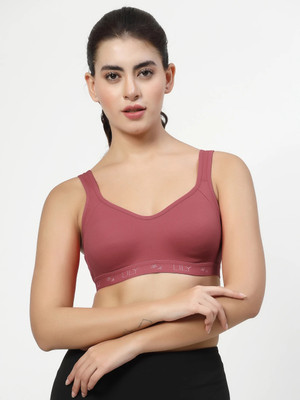 LILY Strops555 Women Sports Non Padded Bra(Maroon)