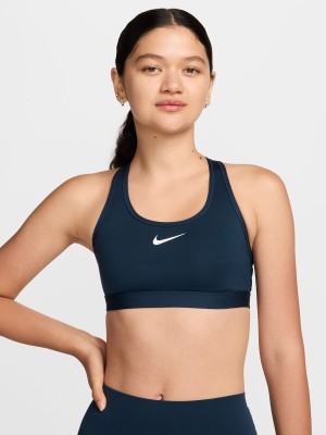 NIKE Swoosh Women Everyday Lightly Padded Bra(Blue)