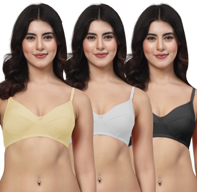 LILY manoop Women Everyday Non Padded Bra(Beige, White, Black)