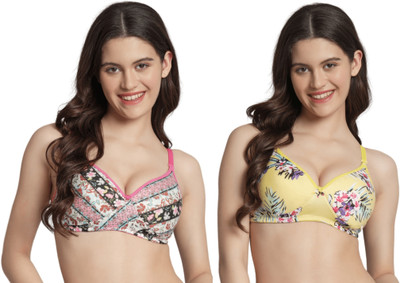 Extoes Women Push-up Lightly Padded Bra(Multicolor)