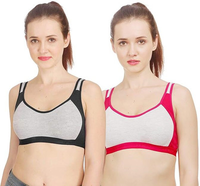 DAILYDEAL Women Sports Non Padded Bra(Multicolor)