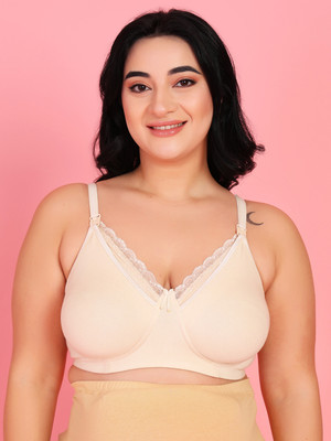 Curvy Love Women Full Coverage Non Padded Non Wired Bra with Adjustable Straps | Beige Women Maternity/Nursing Non Padded Bra(Beige)