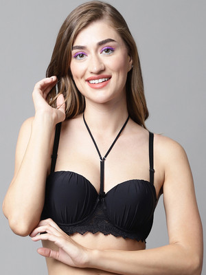 PrettyCat Women Push-up Lightly Padded Bra(Black)