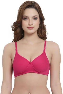 CLOTHVIRUS Women Full Coverage Lightly Padded Bra(Pink)