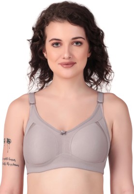 skinbeauty Cotton Non Padded Full Coverage Bra with Adjustable Straps Combo Women T-Shirt Non Padded Bra(Grey)