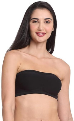 Mcoria Seamless Strapless Stretch Tube Bra Women Everyday Non Padded Bra(Black)