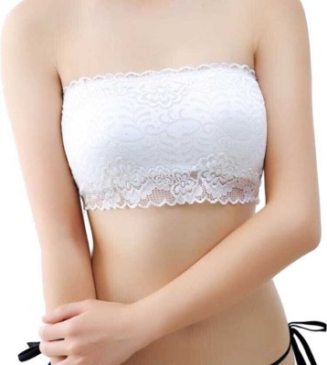 BRATON Women Bandeau/Tube Lightly Padded Bra(White)