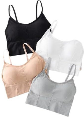 Paradise Style 646 Women Sports Lightly Padded Bra(Black)