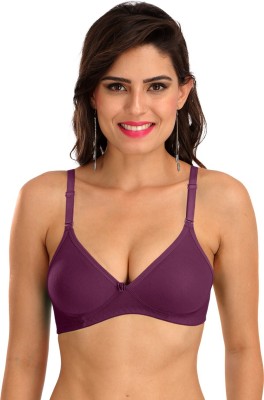 SONA SL-M1001-WINE-100D Women T-Shirt Non Padded Bra(Purple)