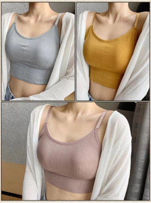 Payal Creation fANCY FREE SIZE BRA Women Cami Bra Lightly Padded Bra(Multicolor)