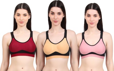 Willyard Laicy Women Sports Non Padded Bra(Multicolor)