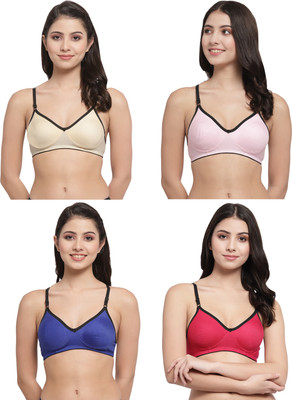 Docare M2Mino Women T-Shirt Non Padded Bra(Multicolor)