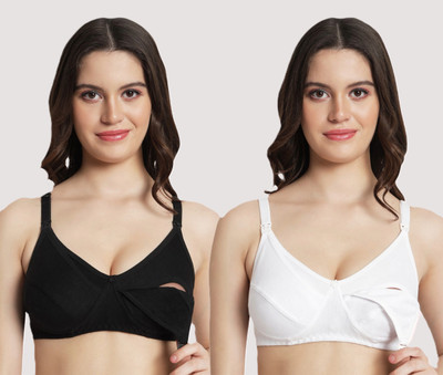 JazzyFashion Women Maternity/Nursing Non Padded Bra(Multicolor)