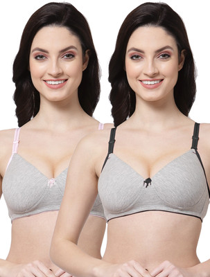 Shyam Sons FLAIR Melanche Women T-Shirt Lightly Padded Bra(Black, Pink)