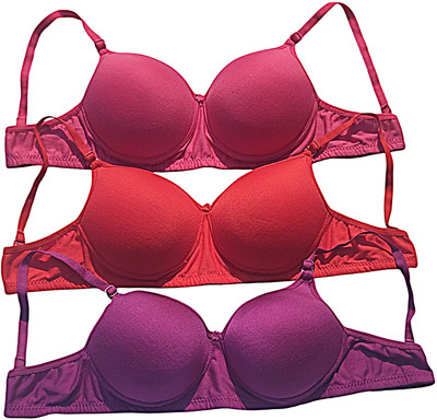 Kotanvibes Seamless Moulded Padded Bra Women T-Shirt Lightly Padded Bra(Multicolor)