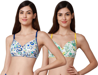 aamarsh Riopd Bra Women Minimizer Lightly Padded Bra(Blue, Yellow)
