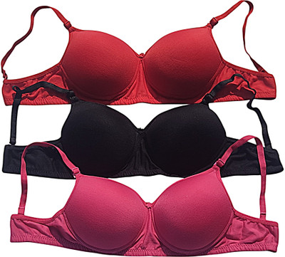 Kotanvibes Seamless Moulded Padded Bra Women T-Shirt Lightly Padded Bra(Multicolor)