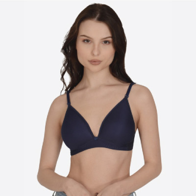 mod & Shy Women T-Shirt Lightly Padded Bra(Dark Blue)