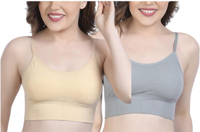 Vanila V51PB Women Sports Lightly Padded Bra(Beige, Grey)