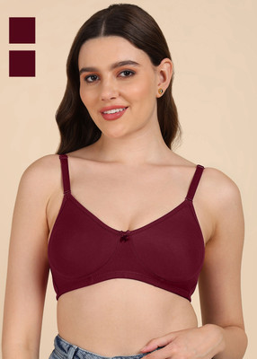 Dressberry Side-Panel and Concealer T-shirt Bra Women T-Shirt Non Padded Bra(Maroon)
