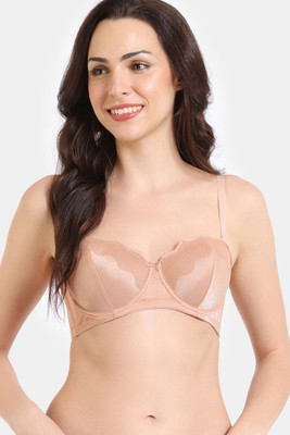 ZIVAME Women Balconette Lightly Padded Bra(Beige)