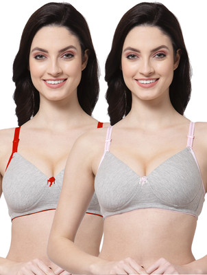 Shyam Sons FLAIR Melanche Women T-Shirt Lightly Padded Bra(Pink, Red)