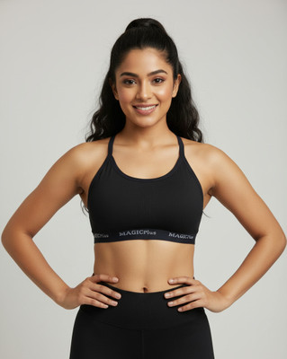 joshi fashion Women Sports Lightly Padded Bra(Black)