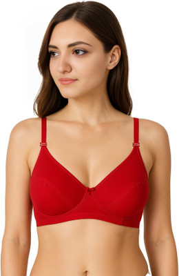 Salsa H-01 Women Full Coverage Non Padded Bra(Red)