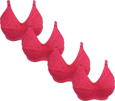 Ninteen-69 Women's Cotton Non-Padded Bra For Women Women Full Coverage Non Padded Bra(Maroon)