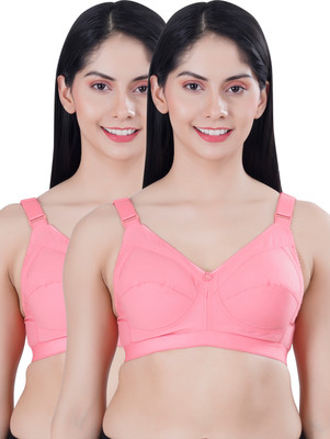 Eve's Beauty Womens Full Coverage Non Padded Bra Women Full Coverage Non Padded Bra(Orange)