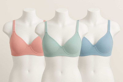 Ridhipaa PADDED BRA SET OF 3 COMBO MULTICOLOR Women Everyday Heavily Padded Bra(Multicolor)
