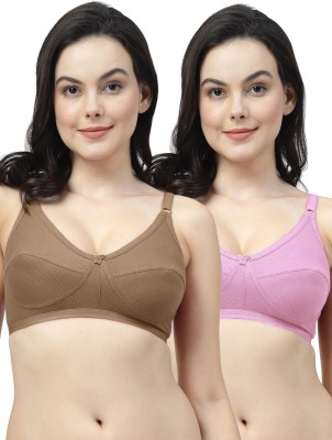 Shyam Sons FLAIR P1017 Women Everyday Non Padded Bra(Brown, Pink)